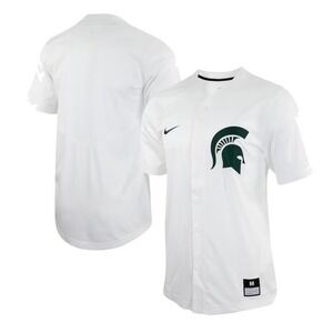 Nike Michigan State Spartans White Green Baseball Jersey Men's Size 3X-Large